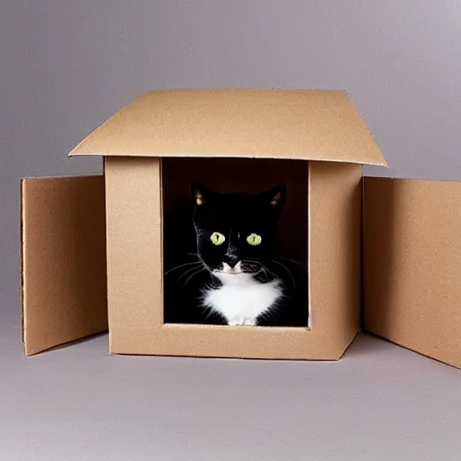 Image similar to cat in a box. hyper realistic.