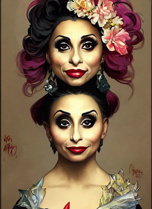 Image similar to bianca del rio, painting by artgerm and greg rutkowski and alphonse mucha