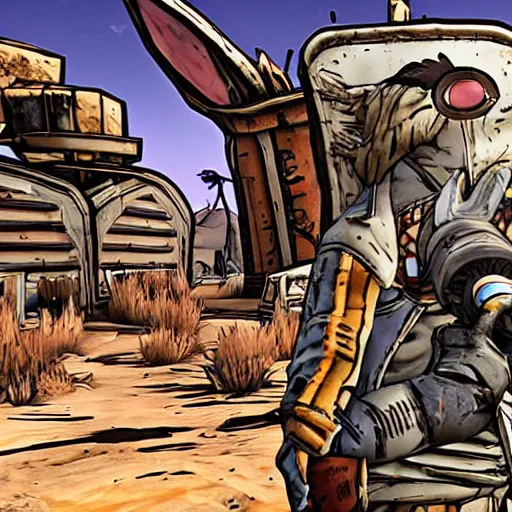 Image similar to a rabbit in the game borderlands