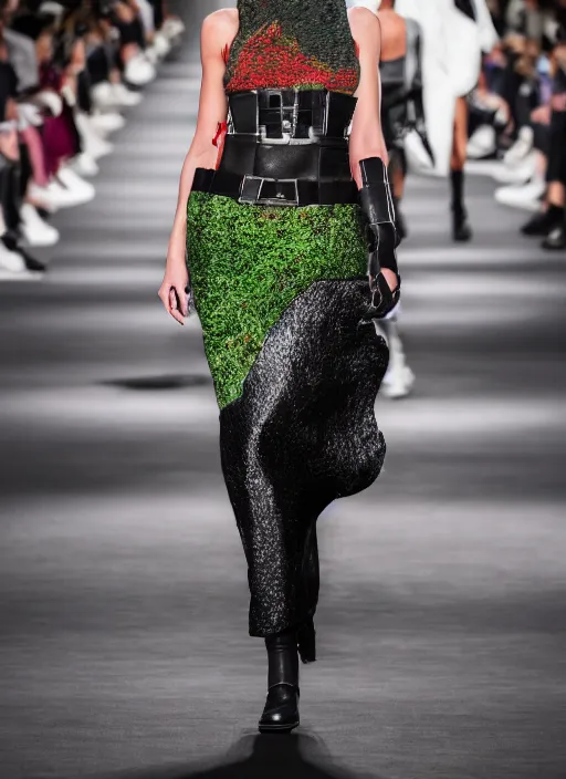 Image similar to hyperrealistic and heavy detailed balenciaga runway show of mortal kombat, leica sl 2 5 0 mm, vivid color, high quality, high textured, real life