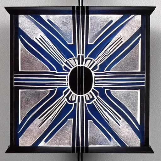 Image similar to art deco design for a lamp shade