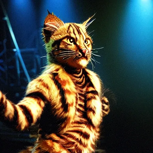 Prompt: 📷 rum tum tugger, cats musical 1 9 9 8, dynamic lighting, portait