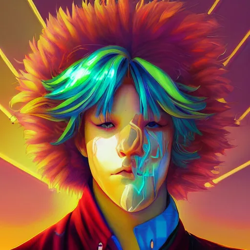 Prompt: aesthetic portrait commission of a albino male furry anthro lion wearing vaporwave chequered clothing at windows xp bliss wallpaper. Character design by charlie bowater, ross tran, artgerm, and makoto shinkai, detailed, inked, western comic book art, 2021 award winning painting