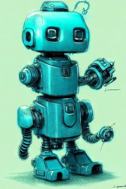 Image similar to (((((2000s cyan robot.))))) by Jean-Baptiste Monge !!!!!!!!!!!!!!!!!!!!!!!!!!!