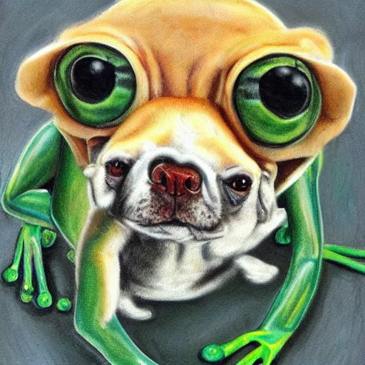 Image similar to portrait frog dog