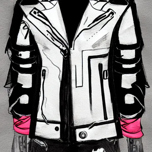 Image similar to cybperpunk jacket sketch sketch