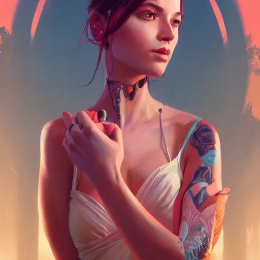 Image similar to highly detailed portrait of 💃 in gta v, stephen bliss, unreal engine, fantasy art by greg rutkowski, loish, rhads, ferdinand knab, makoto shinkai and lois van baarle, ilya kuvshinov, rossdraws, tom bagshaw, global illumination, radiant light, detailed and intricate environment