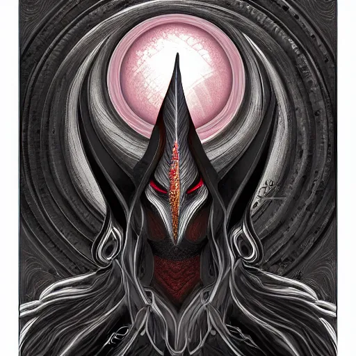 Image similar to sauron's eye of the rose, digital art, detailed