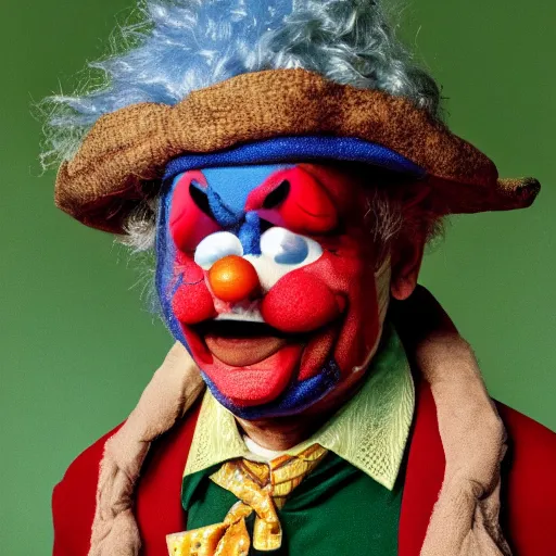 Image similar to bill murray as crusty the clown
