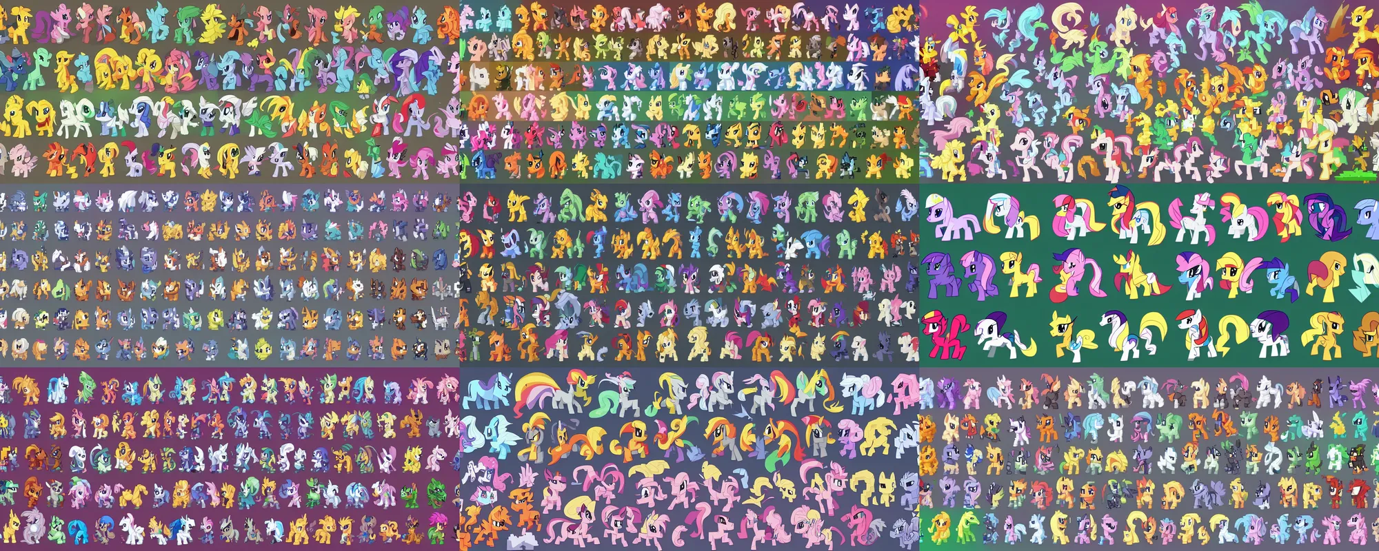 mlp pixel art grid easy