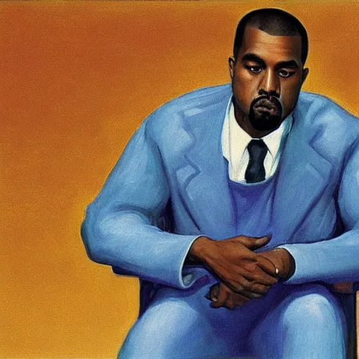 Image similar to Kanye west by Edward hopper