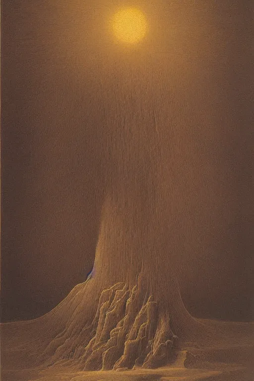 Image similar to god painting by zdzisław beksinski