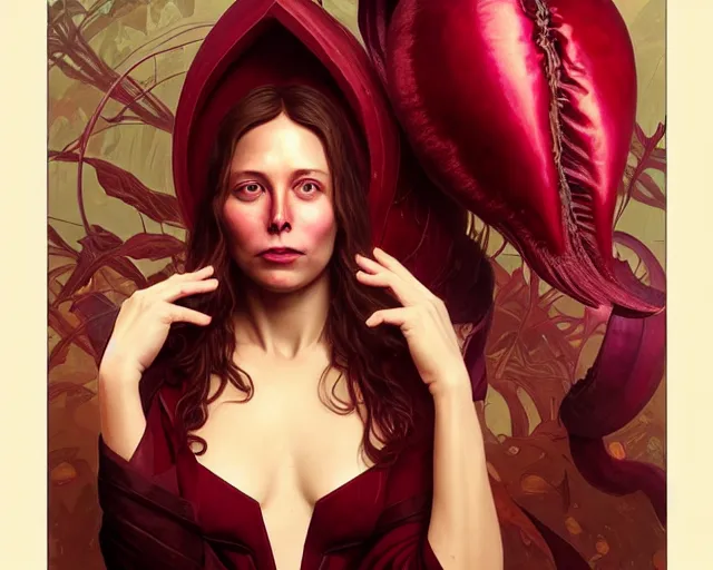 Prompt: elon musk in the image of beetroot, with burgundy skin, deep focus, d & d, fantasy, intricate, elegant, highly detailed, digital painting, artstation, concept art, matte, sharp, illustration, art by artgerm and greg rutkowski and alphonse mucha