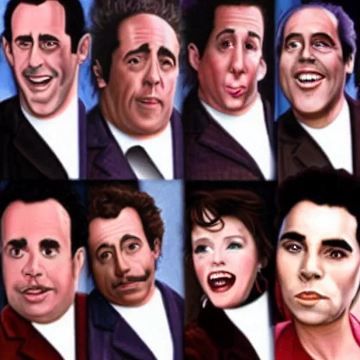 The cast of seinfeld as rabid centipedes stable diffusion openart