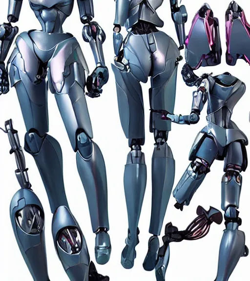 Image similar to Girl in mecha cyber Armor, portrait of the action figure of a girl, with bare legs，in the style of Kotobukiya ，anime figure