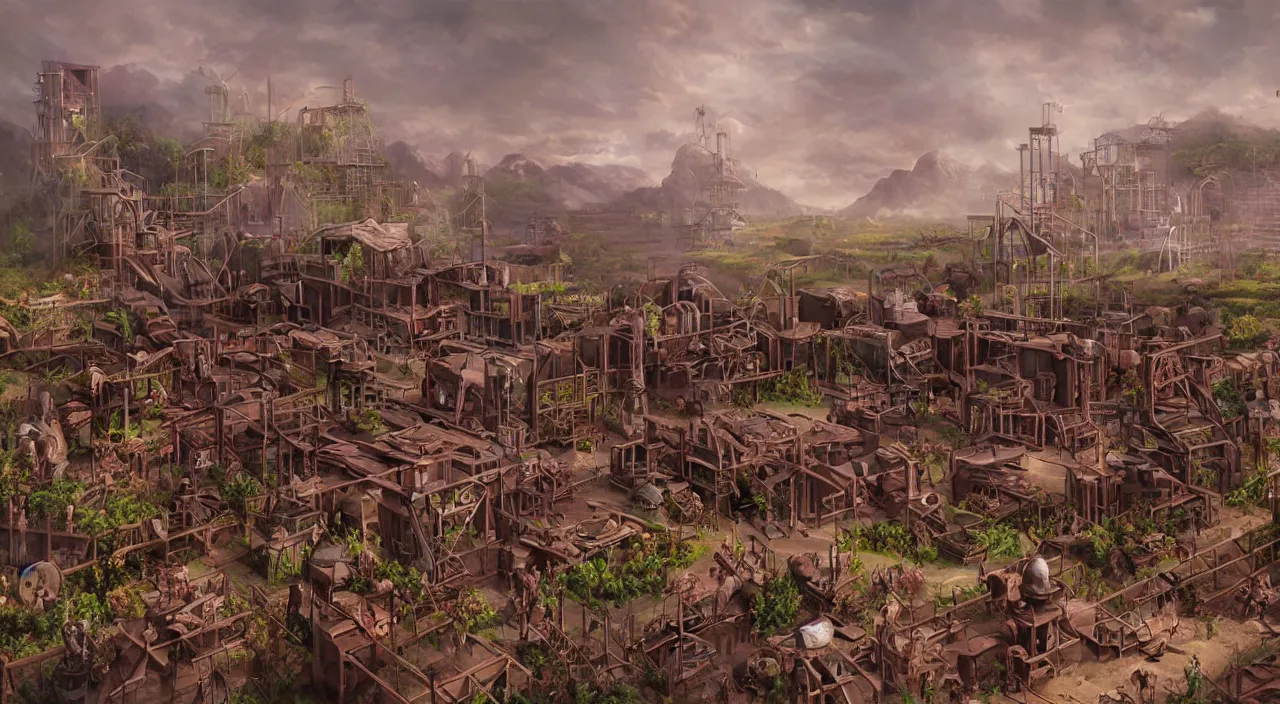 Prompt: Chocolate factory, realistic matte painting,