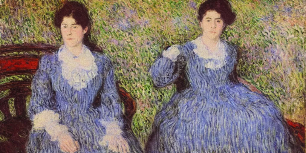 Image similar to A portrait of Margaret by Monet, in the Monet style.