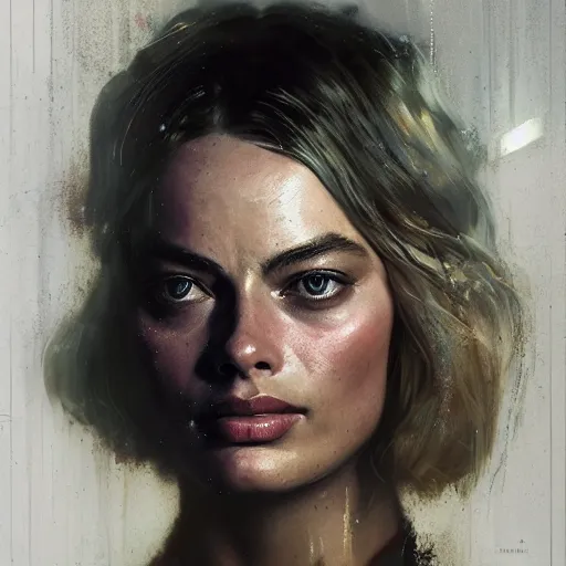 Prompt: margot robbie, hyperrealistic portrait, bladerunner street, art of elysium by jeremy mann and alphonse mucha, fantasy art, photo realistic, dynamic lighting, artstation, poster, volumetric lighting, very detailed face, 4 k, award winning