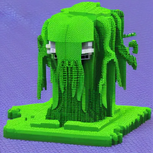 Image similar to Cthulhu voxel art