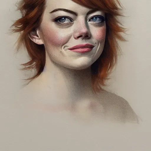 Image similar to emma stone, by jean - baptiste monge