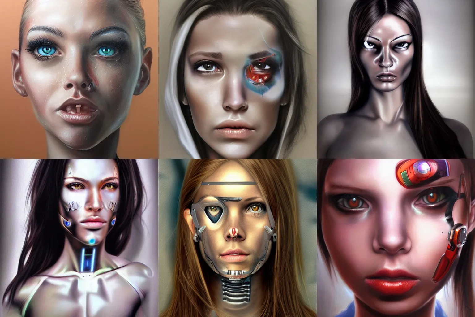 Prompt: cyborg girl, hyper realism, realistic,