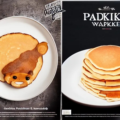 Image similar to pancake shaped like a bear, award winning food photo magazine, high quality, studio lighting