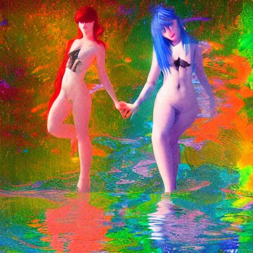 Image similar to TOGETHER is more - Data NFT Season 1 contributor in seapunk style featured on artstation in the style of Monet - series element 1