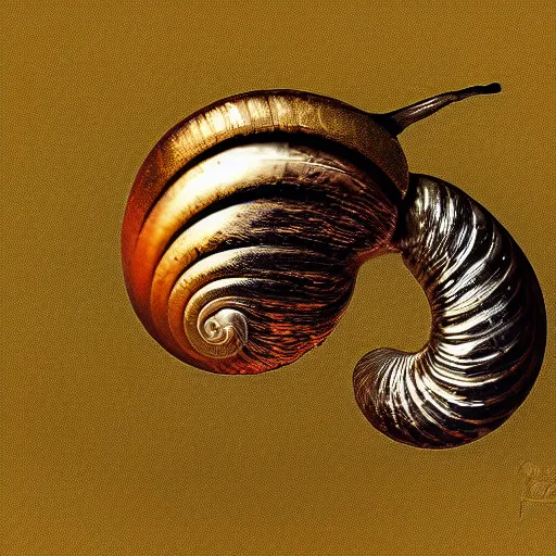 Prompt: A snail with a gold crown, high detail photo, extreme high detail digital art, x-ray