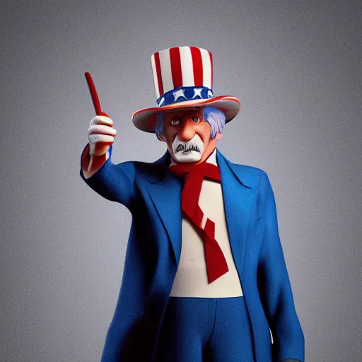 Image similar to uncle sam as a real person, photograph, octane render, hyperreal