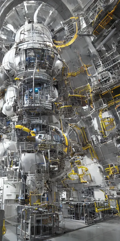 Image similar to reactor of controllable nuclear fusion power station.