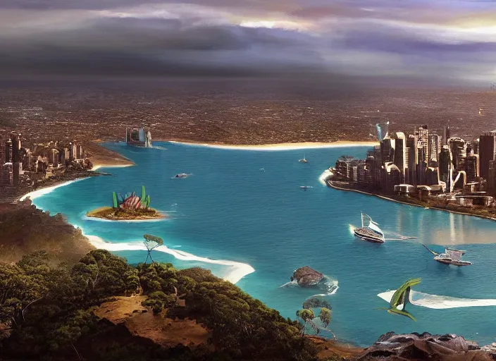 Image similar to australia before the apocalypse, cinematic matte painting