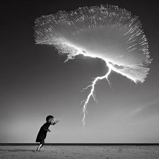 Prompt: killua lightning speed photography by david yarrow