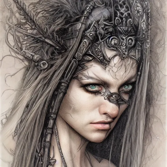 Image similar to a highly detailed portrait in the style of gerald brom and in the style of luis royo.