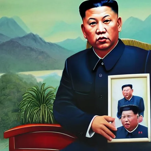 Prompt: north korean portrait photo of duterte,
