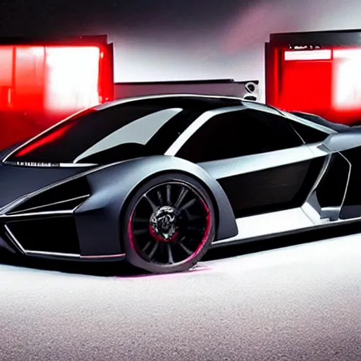 Image similar to a supercar based on HAL 9000