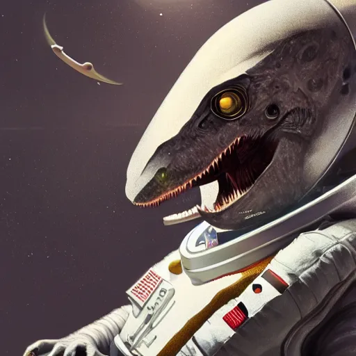 Image similar to an professional velociraptor in an astronaut suit on the moon, warm lighting with cool shadows, digital painting, detailed, trending on artstation, in the style of dominik mayer thomas dubois, gaston bussiere, 8 k, octane render