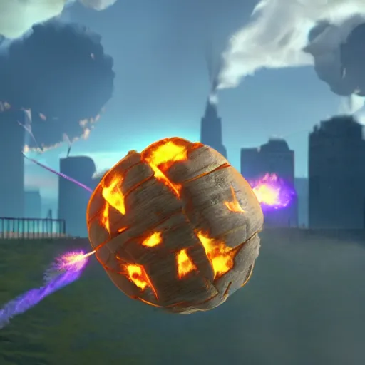 Image similar to stylized game vfx of a fireball, niagara ue5