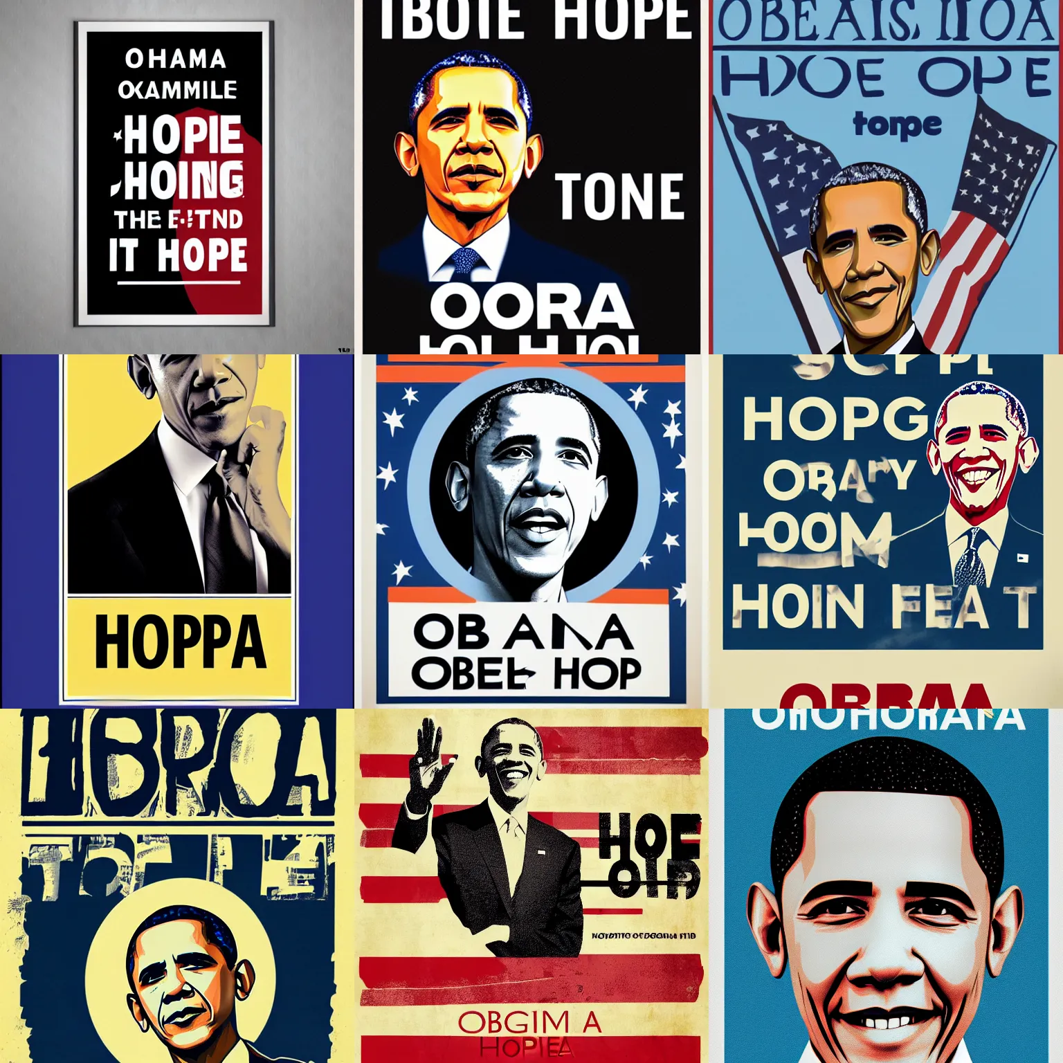 Prompt: obama hope poster