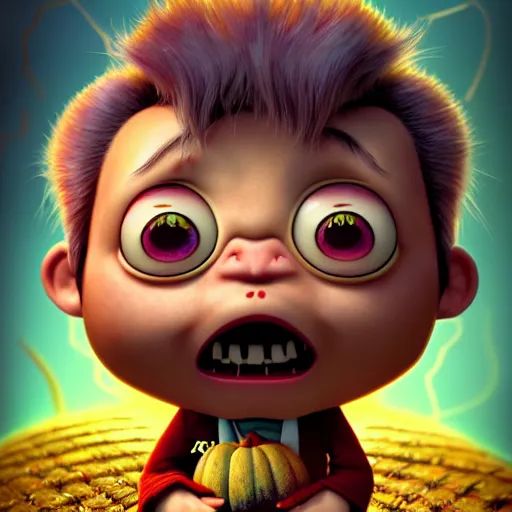 Prompt: an epic chibi comic book style portrait painting of meatloaf, character design by mark ryden and pixar and hayao miyazaki, unreal 5, daz, hyperrealistic, octane render, cosplay, rpg portrait, dynamic lighting, intricate detail, harvest fall vibrancy, cinematic