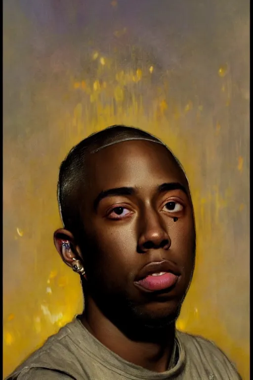 Image similar to tyler the creator by gaston bussiere bayard wu, greg rutkowski, giger, maxim verehin