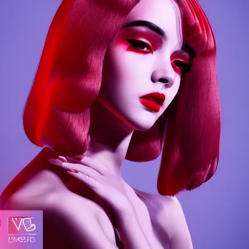 Image similar to red velvet inspired avant-garde art, deco fashion, highly detailed, photorealistic portrait, bright studio setting, studio lighting, crisp quality and light reflections, unreal engine 5 quality render