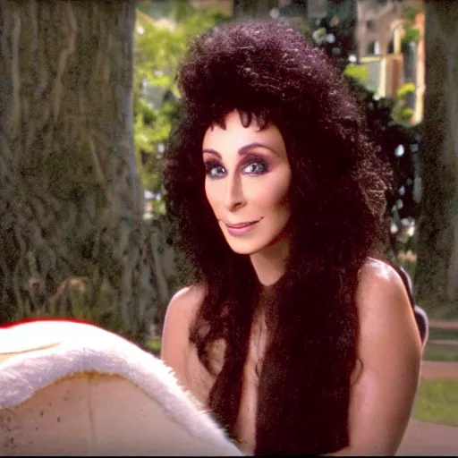 Image similar to a still of cher