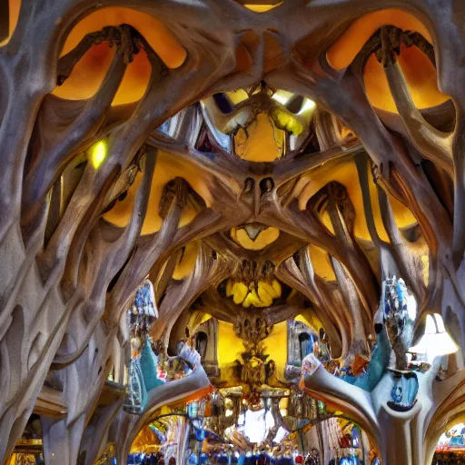 Image similar to antoni gaudi designed disneyland