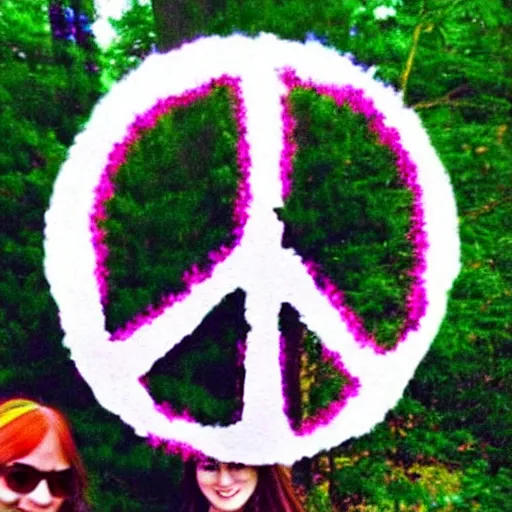 Image similar to peace sign hippie style