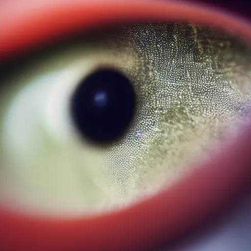 Prompt: macro photograph of an alien eye