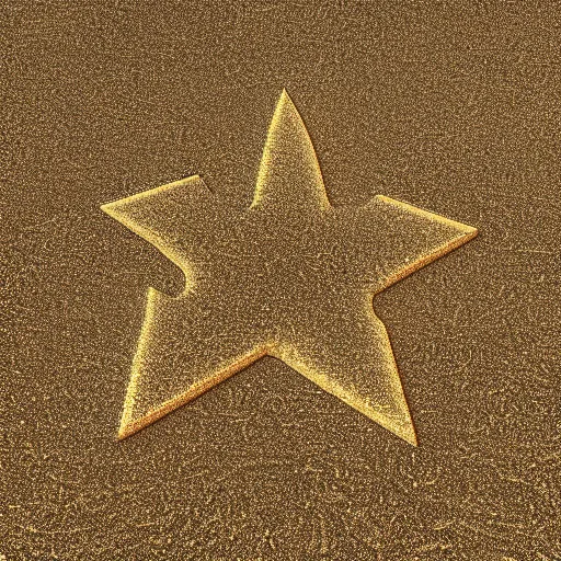 Prompt: a star drawn in the sand and the sea at night, stars in the sky, shot with iphone 1 0, unreal engine, octane render, winning award photo