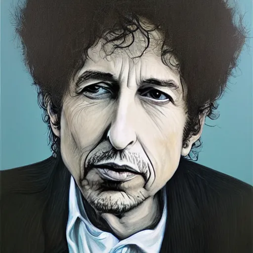 Prompt: portrait bob dylan by lisa yuskavage