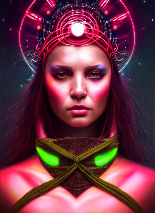 Image similar to closeup portrait shot of cyber a beautiful girl wearing a bandana mask in a scenic dystopian neon environment, intricate, elegant, highly detailed, centered, digital painting, artstation, concept art, smooth, sharp focus, illustration, artgerm, tomasz alen kopera, peter mohrbacher, donato giancola, joseph christian leyendecker, wlop,