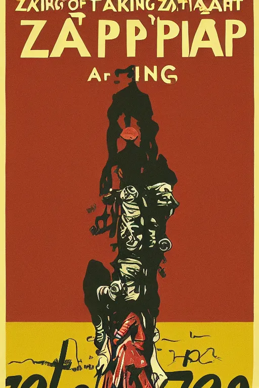 Image similar to poster for an exhibition called zapzarap : the art of taking away