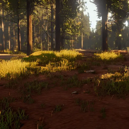 Image similar to An ipê amarelo forest in Red Dead Redemption 2